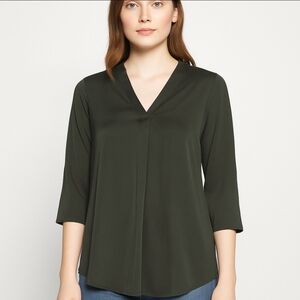 Calvin Klein Black Petite Blouse Sz SP